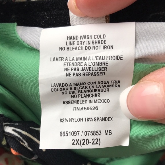 Becca French Valley High Leg One -Piece Bathing Suit Size 2X New - Picture 9 of 9